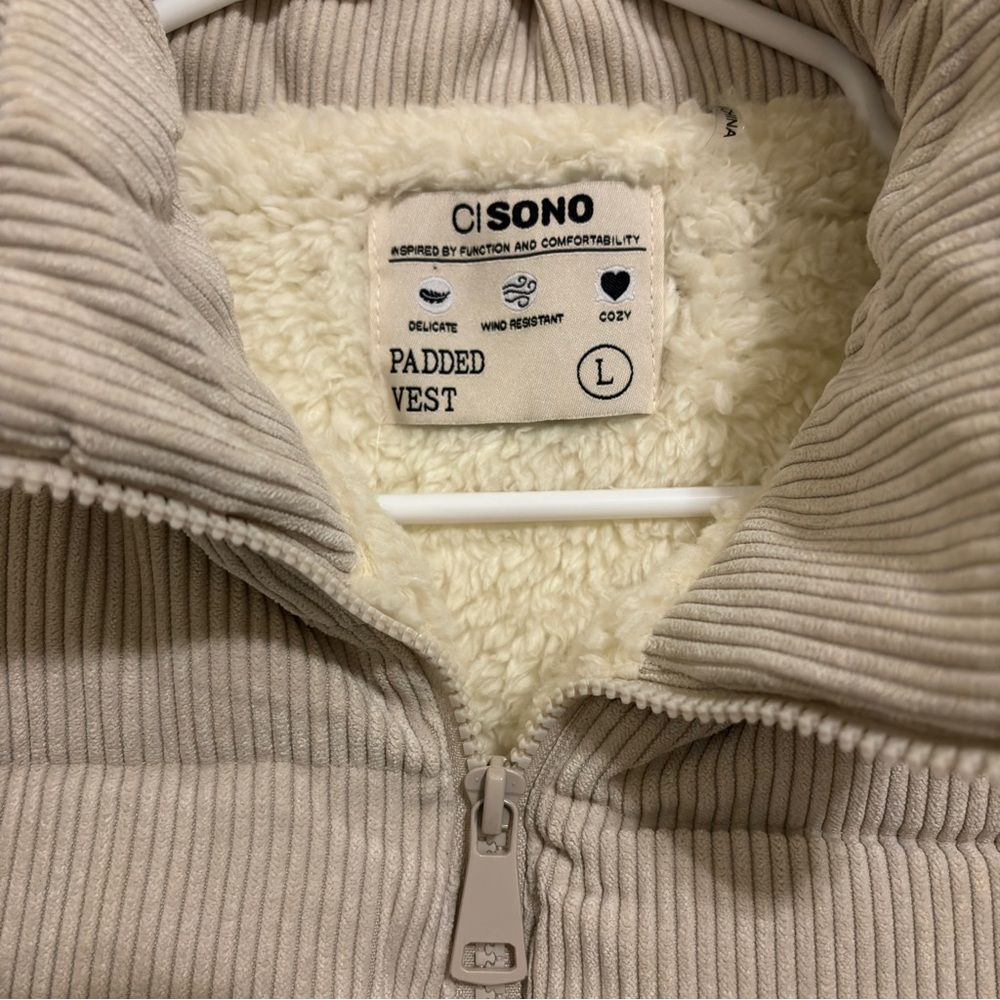 Ci Sono Beige Puffer Vest - Picture 2 of 5